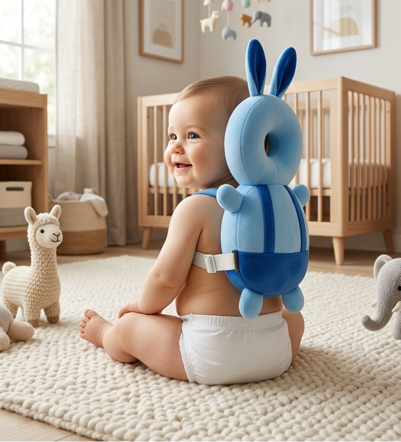 CrawlBees™ Baby Head Protector Safety Backpack Soft Anti-Fall Cushion for Crawling Babies