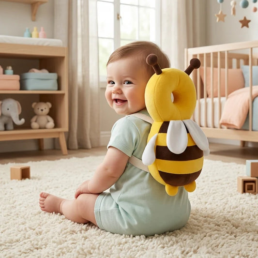 CrawlBees™ Baby Head Protector Safety Backpack Soft Anti-Fall Cushion for Crawling Babies